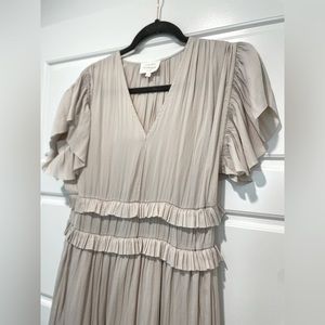 Bohme Willa Ruffle Maxi Dress | S | Ivory